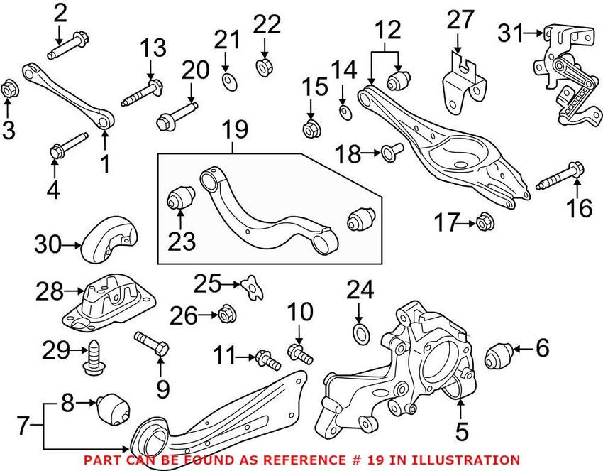 Audi VW Control Arm - Rear Upper 5Q0505323D